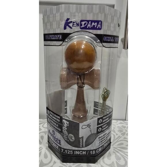 New Open Box -Bushido Kendama “Ultimate” Skill Toy – Beechwood Ken + Yellow Tama - Picture 2 of 16
